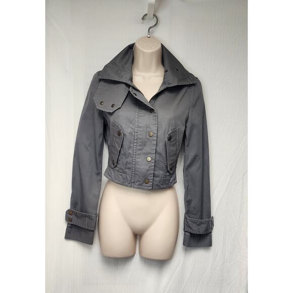 BCBGMAXARIA Long Sleeve Motorcycle Jacket Color Gray Size XXS - Picture 7 of 15